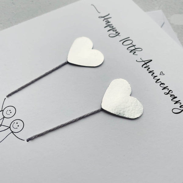 10th wedding anniversary card (Tin Aluminium anniversary)