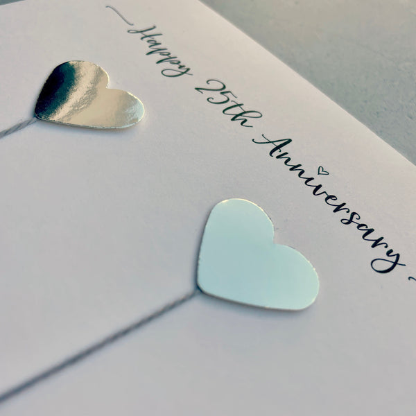 25th wedding anniversary card (Silver Anniversary)