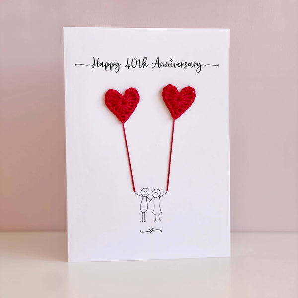 40th wedding anniversary card (Ruby Anniversary)