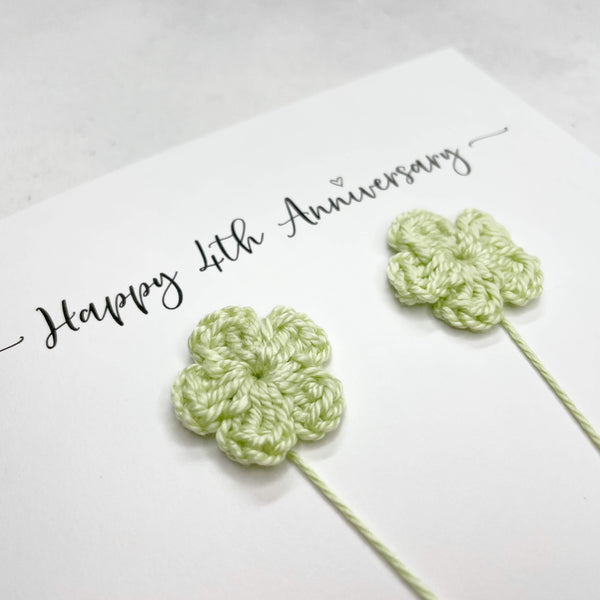 4th wedding anniversary card (Flower anniversary)