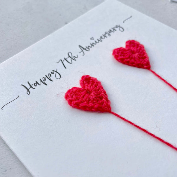 7th wedding anniversary card (Wool anniversary)