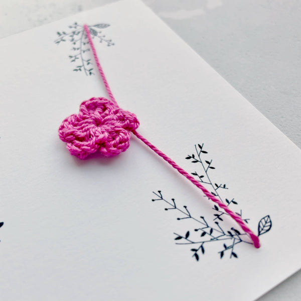 Mother's Day crochet flower card