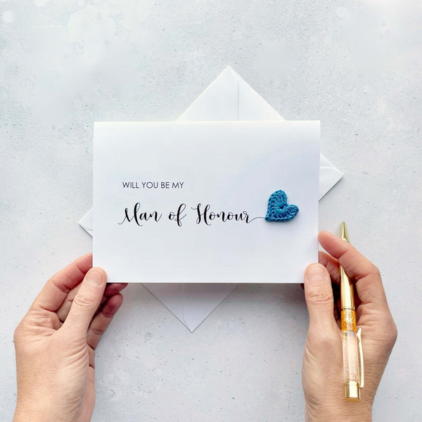 Will you be my Man of Honour card